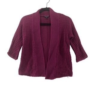 Eileen Fisher Pink Open‎ Front Cardigan Size PP XS PETITE Cotton